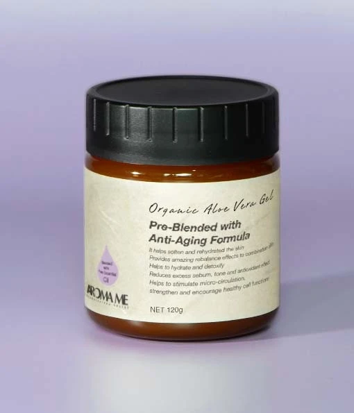 Organic Aloe Vera Gel - Pre-Blended with Anti-aging Formula for Mature Skin Type