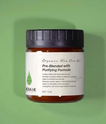 Organic Aloe Vera Gel - Pre-Blended with Purifying Formula for Oily Skin Type