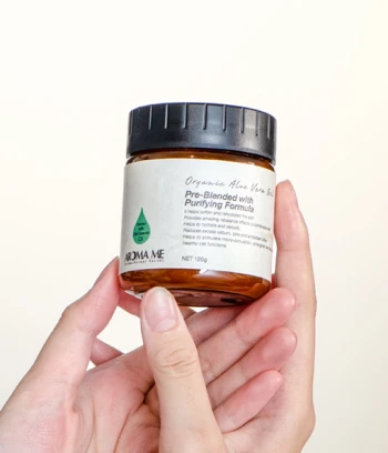 Organic Aloe Vera Gel - Pre-Blended with Purifying Formula for Oily Skin Type