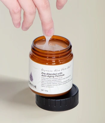 Organic Aloe Vera Gel - Pre-Blended with Anti-aging Formula for Mature Skin Type