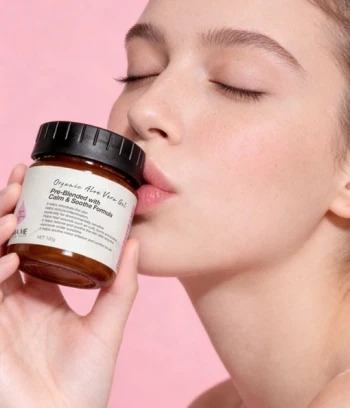 Organic Aloe Vera Gel - Pre-Blended with Calm & Soothe Formula for Sensitive Skin Type