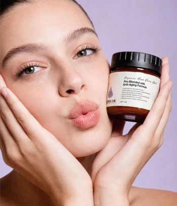 Organic Aloe Vera Gel - Pre-Blended with Anti-aging Formula for Mature Skin Type