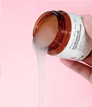 Organic Aloe Vera Gel - Pre-Blended with Calm & Soothe Formula for Sensitive Skin Type